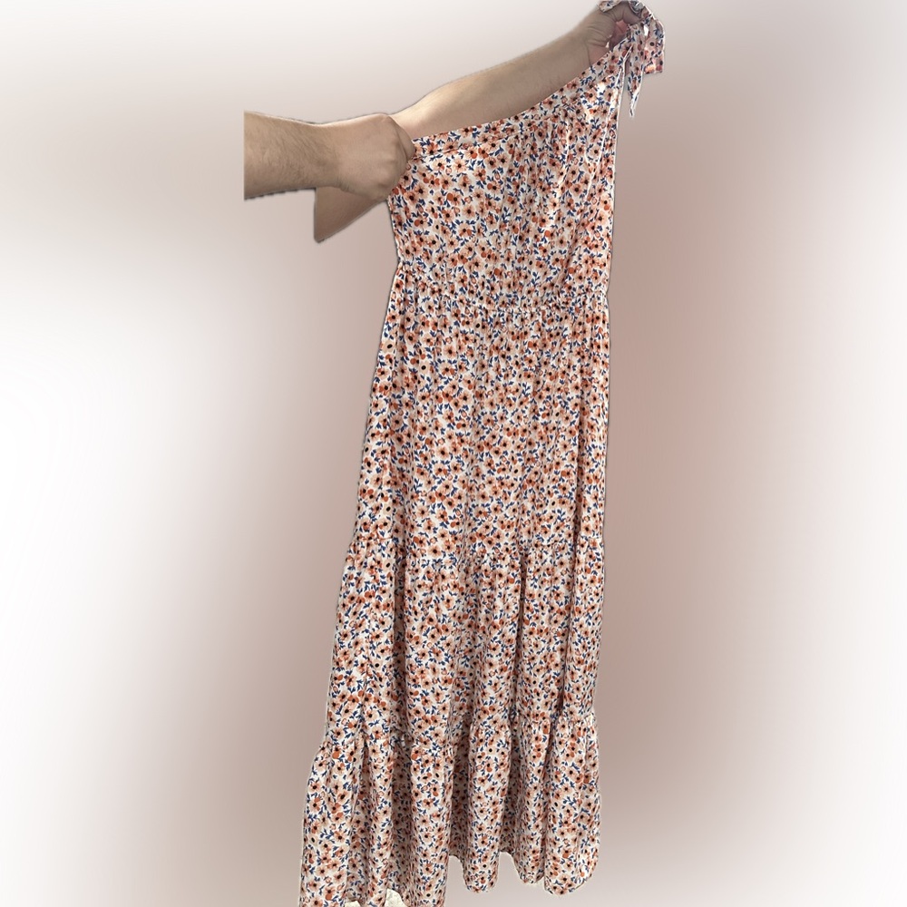 Floral One-Shoulder Women's Dress